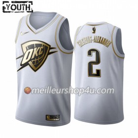 Maillot Basket Enfant Oklahoma City Thunder Shai Gilgeous-Alexander 2 2019-20 Nike Blanc Golden Edition Swingman